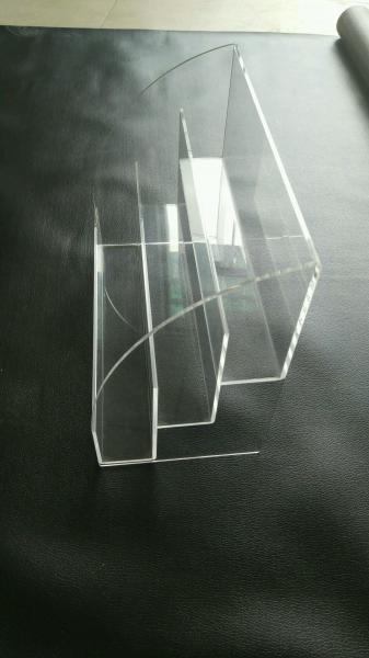 Quality Clear 3- Shelve Tabletop Acrylic Nail Polish Display Rack Organizer Plexiglass Cosmetic Display Stand for sale