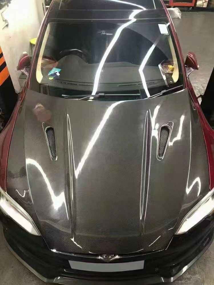Model S Tesla Body Kit 2017 - 2019 Rear Bumper Spoiler Hood Engine