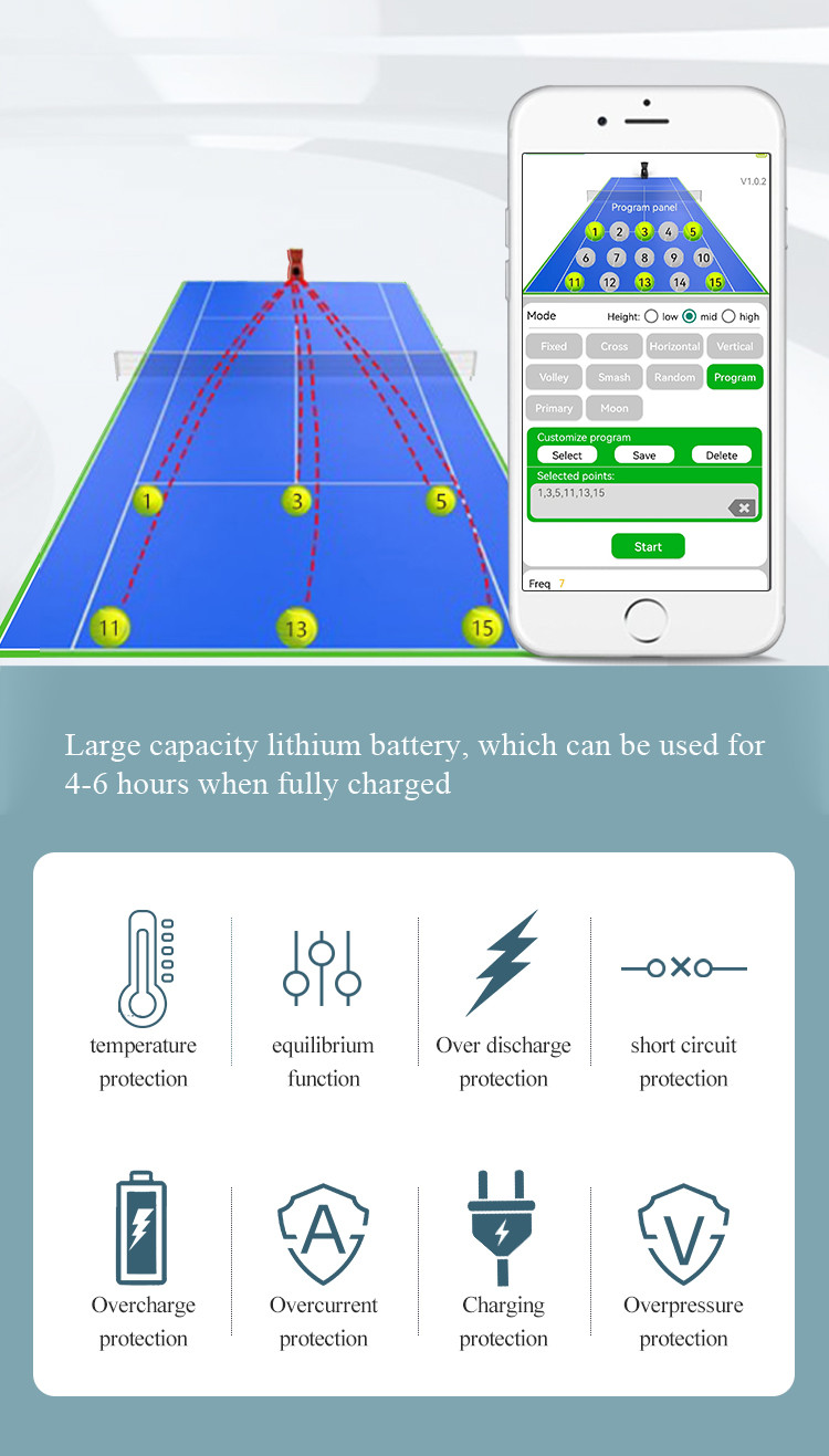PT-Smart Tennis ball machine APP Control Padel