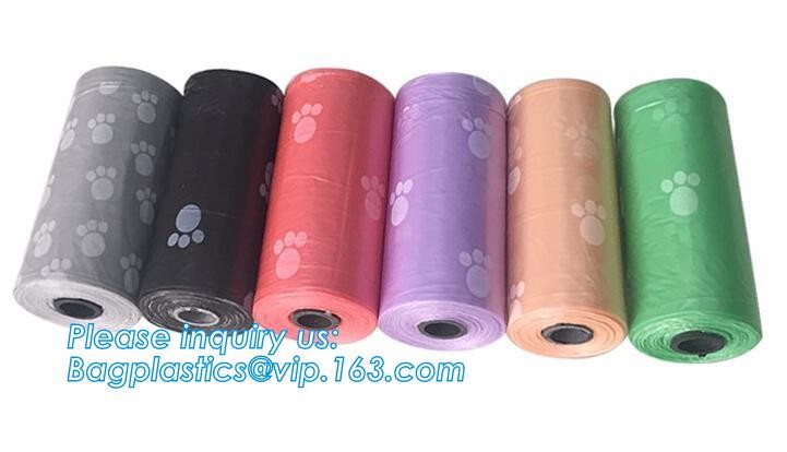 High Quality Eco-friendly Degradable Fashion With Printing Doggy Pet Dog Waste Poop Bags, Eco friendly pet dog waste poo