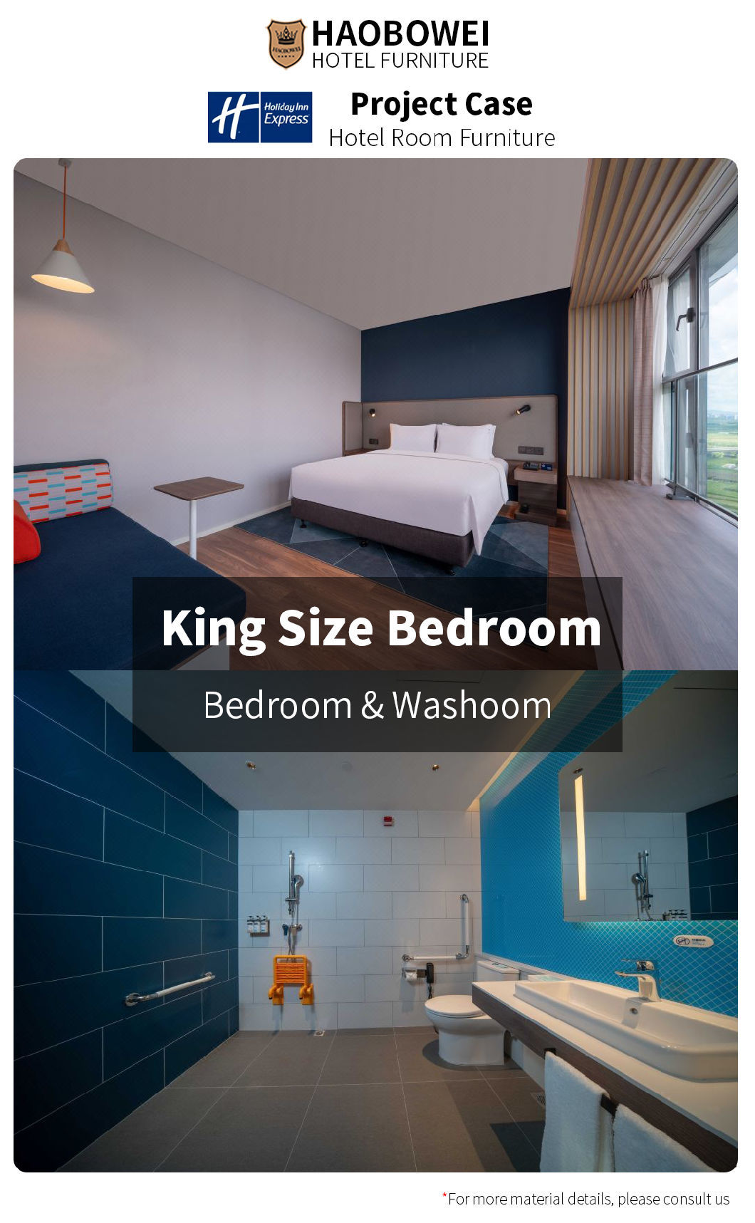 4 Star Hotel Modern Luxury Style King Size Bedroom Set China Furniture
