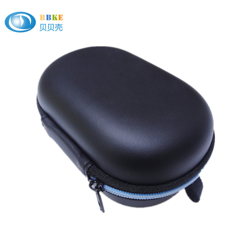 Black Portable Storage EVA Headphone Case , Water Proof Eva Earphone Case