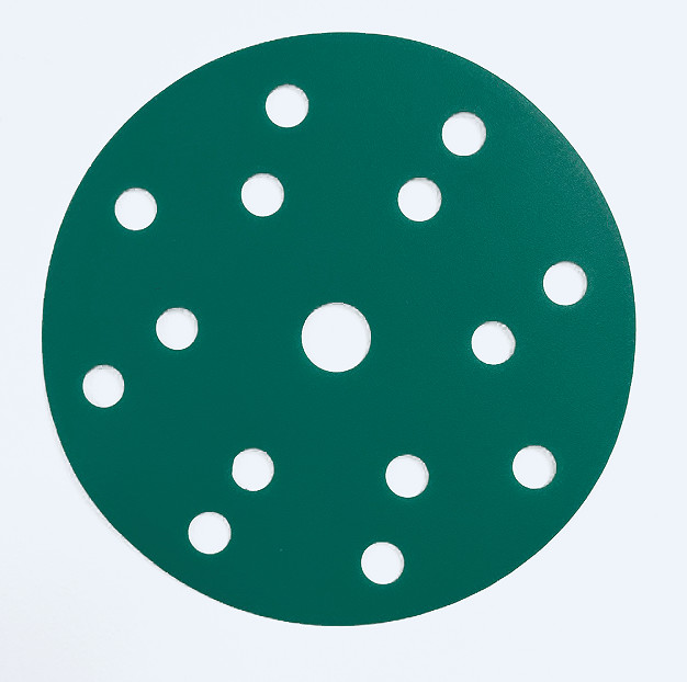 1000 Grit Hook And Loop Sandpaper Green Film Polyetser Sanding Disc