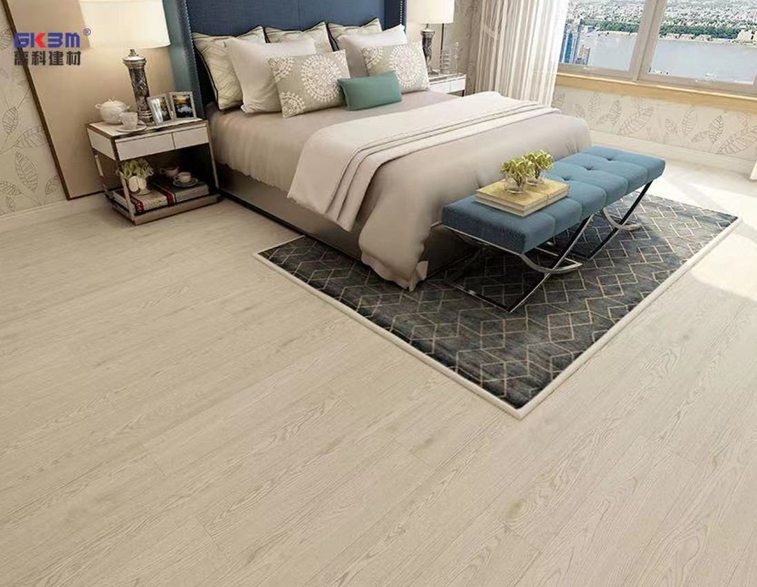 Refined White Oak Click Stone Plastic Composite Flooring Fireproof GKBM Greenpy SY-W3001