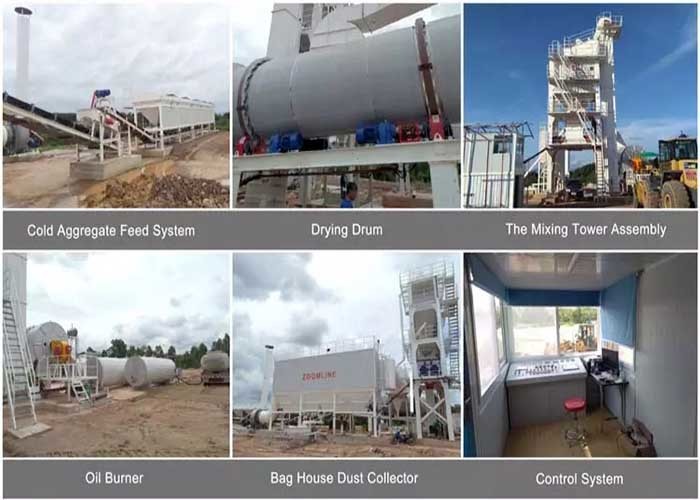 120tph Asphalt Batch Mix Plant / Bitumen Laying Plants 12 Months Warranty