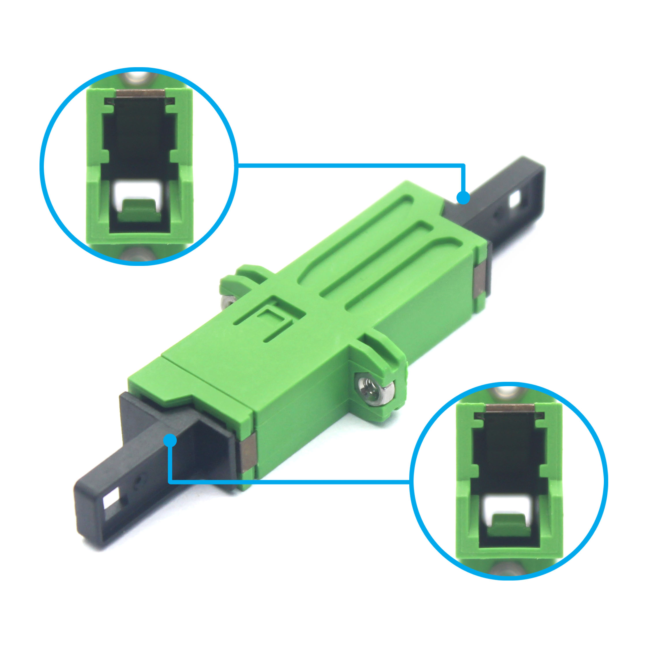 Storage Temp. 40°C to 85°C Fiber Optic E2000 APC Simplex Adapters with High Durability