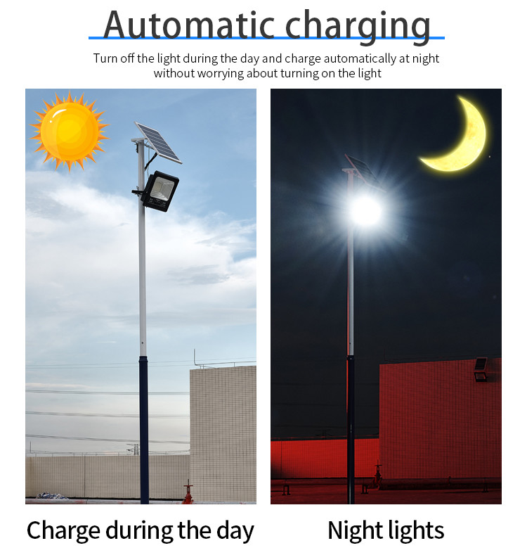 Outdoor IP67 Solar Flood Light Security LED Lamp 100W 200W 300W Powered Focus