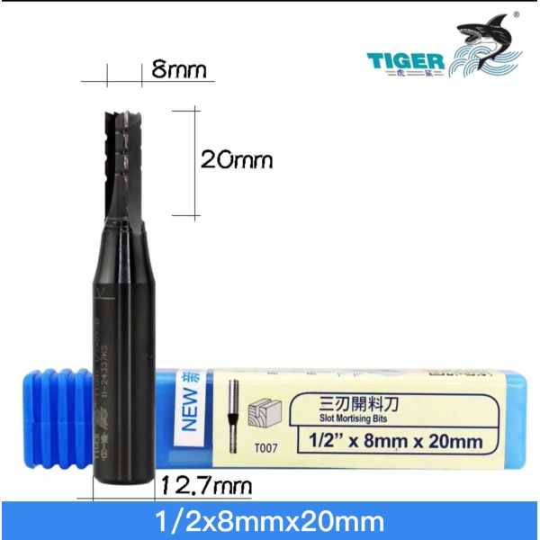 Three Blade 55HRC Tiger Bit Cnc Router Bit Straight Blade Woodworking Milling Cutter