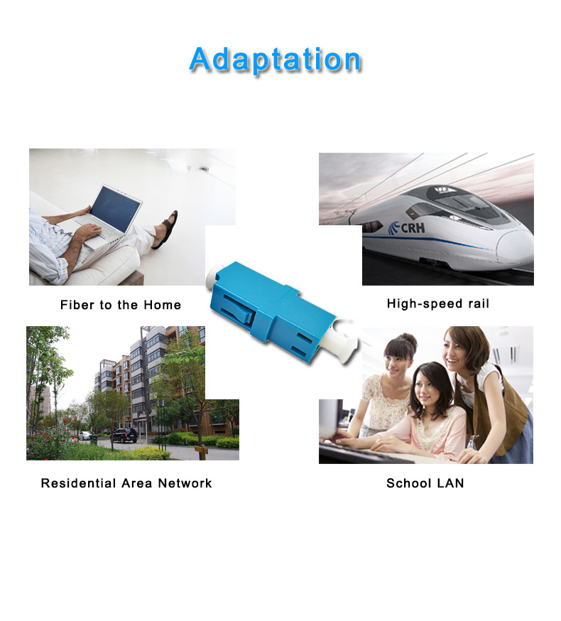 Single Mode LC Fiber Otical Adapter SIMPLEX SM MM APC OM3 OM4 Ceramic Sleeve