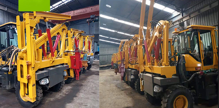 CE Highway Guardrail Pile Driver Machine Hydrualic For Drilling