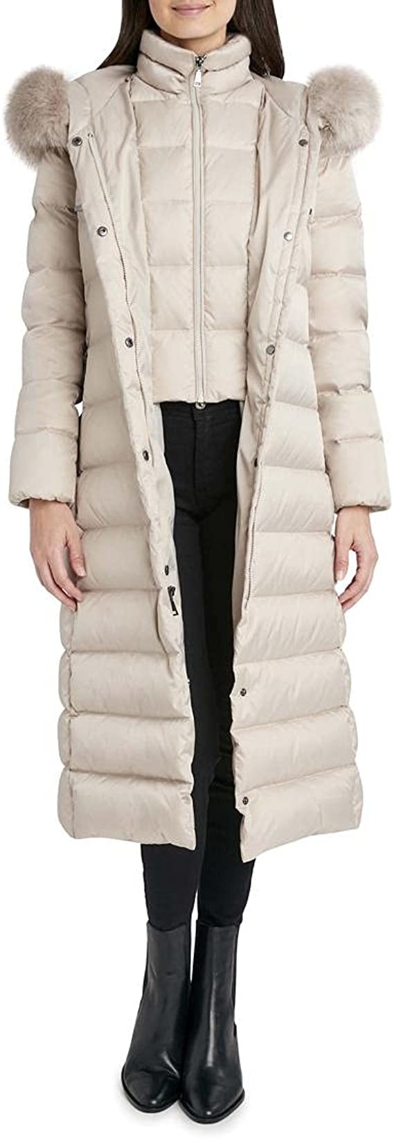 Autumn Winter Tahari Nellie Womens Long Puffer Coat S M L 3XL