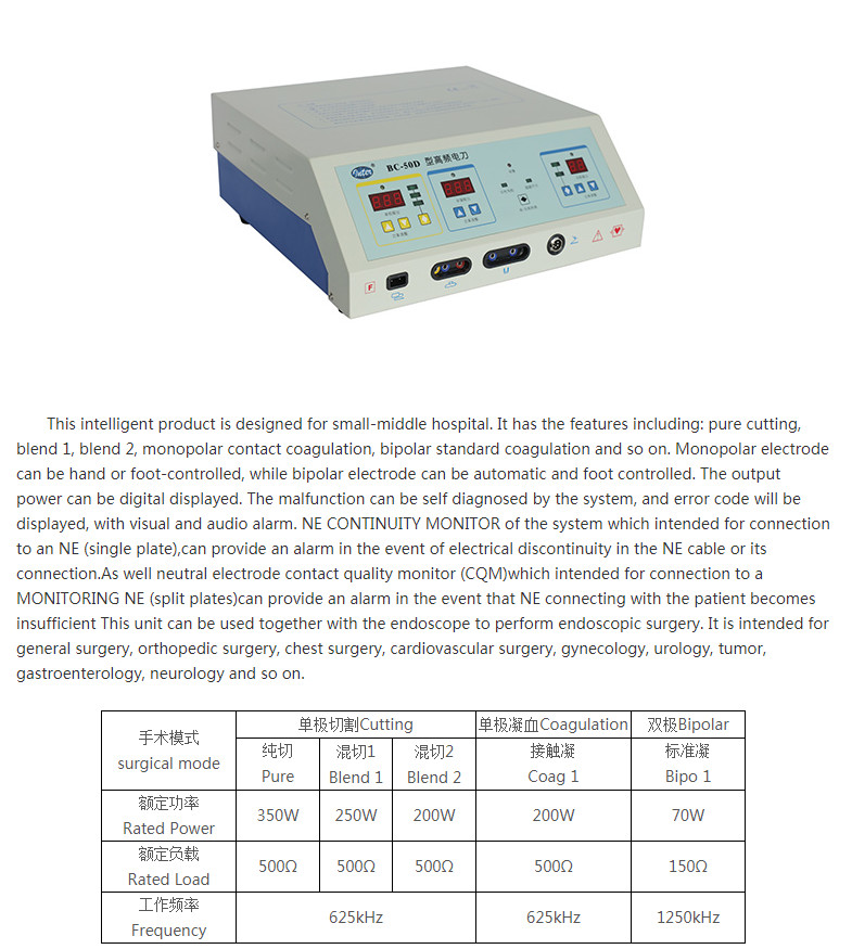 Scalpel Electrosurgery System Veterinary Electrosurgical Unit