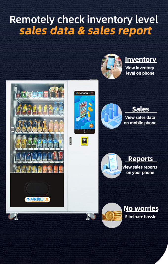 Snack Vending Machine Designed for Round The Snack and Drink Sales with High Capacity and User Friendly Interface