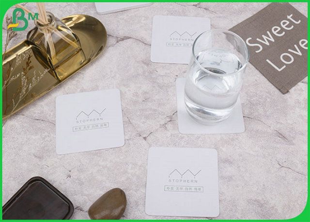 FSC Certification 1.8mm White Absorbent Paper For Making Coaster