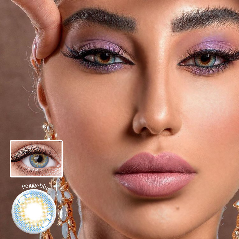 Big Diameter Colored 14mm Contact Lens Peggy Gray Blue Green For Halloween
