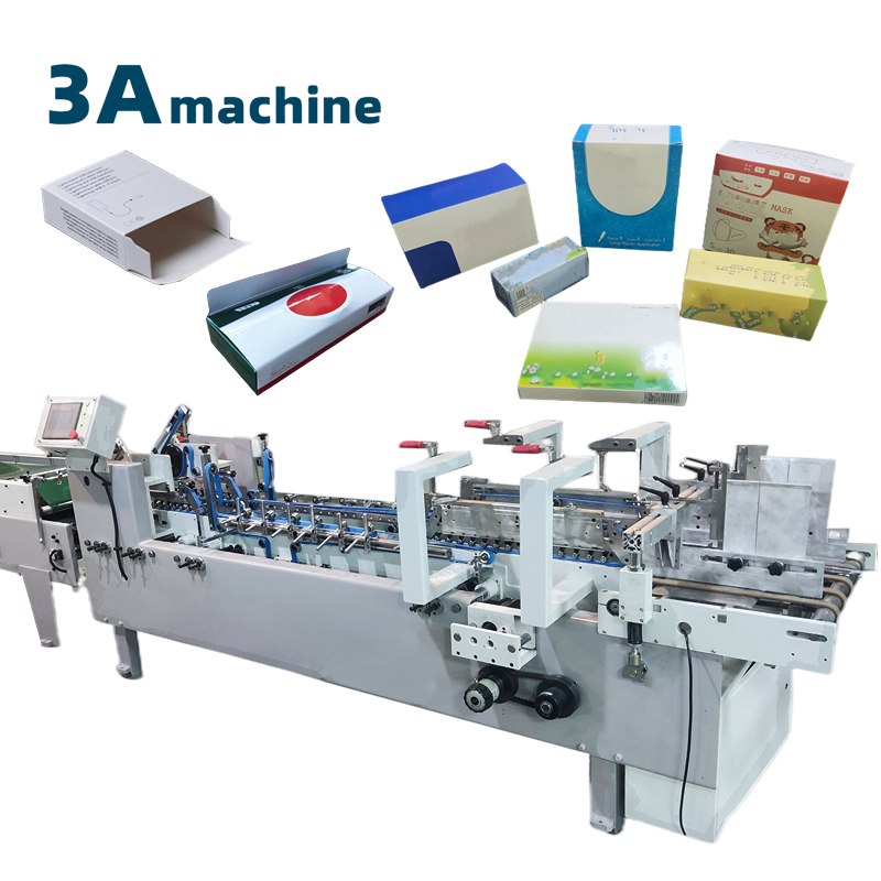 1300 JGKW Corrugated Box Dual- Lock Bottom Pre-Fold Lock Bottom Folder Gluer Machine Hot Glue Machine