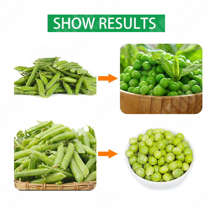 High Productivity Fruit Vegetable Processing Equipment Green Pea Sheller