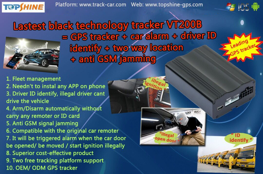 Smartphone Car Alarms Anti Theft GPS Vehicle Tracker with SOS panic button