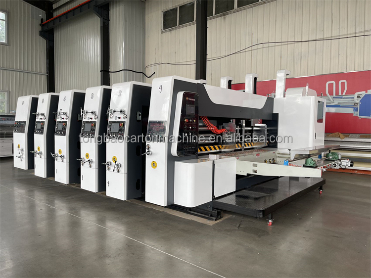 4 Color Flexo Die Cutting And Printing Machine For Cardboard Box Packaging