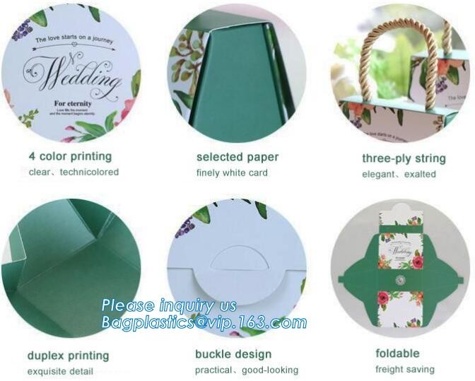 OEM Logo Printed Paper Packaging Bag Custom Good Quality Flower Carrier Bag,Art Paper Flower Carrier Bag Shopping Bags W