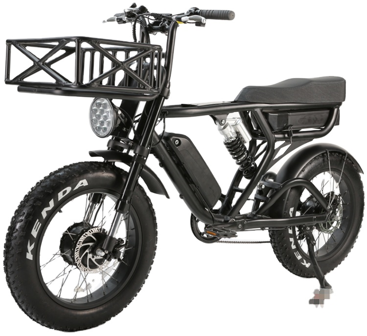 26 inch E Bike with 13ah Battery Capacity Mid Suspension and 1000W Bafang Dual Motor