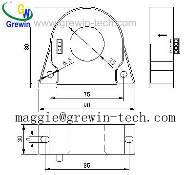 hall effect sensor of open loop sensor hall ipn 5-10000A for dc ac and pc measurement