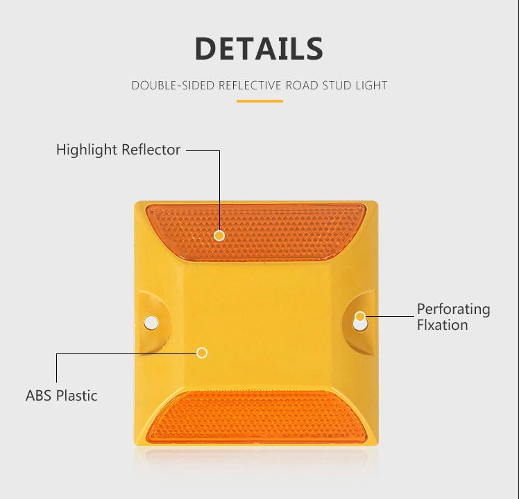 G105 Solar Plastic Reflectors for Road Safety and Traffic Marking ROHS Certified