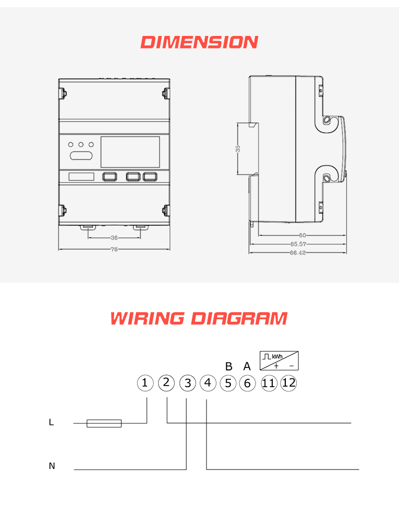 EM415-Mod-WL Single Phase LoRa Energy Meter with 4 Modules -25 to 75 Degree Operation