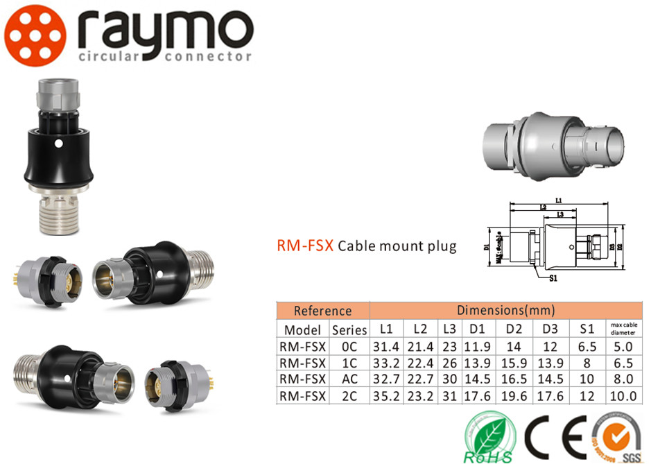 Waterproof Self Locking Connector , Miniature Cable Connectors Self Locking