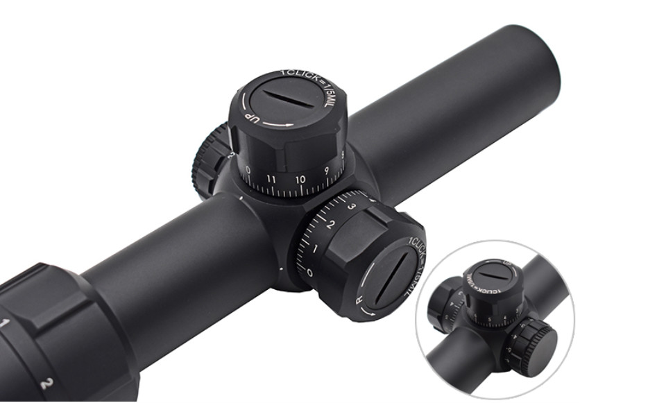 30mm 4x24 100yds Illuminated Reticle Riflescope With Mount Ring