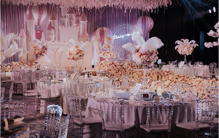 Backyard Wedding Banquet Chairs Acrylic Tiffany Ghost Chiavari Chair 40x40x90cm