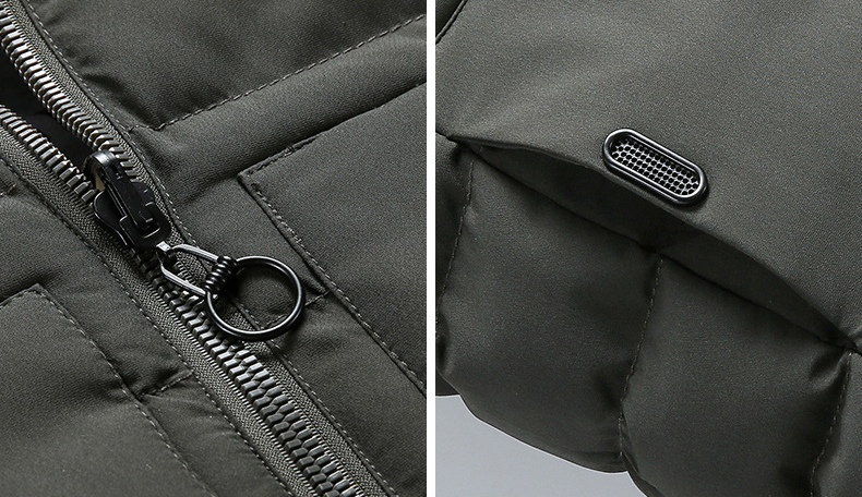 Cotton Padded Cold Weather Vest Regular Stand Collar Waistcoat With Hooded