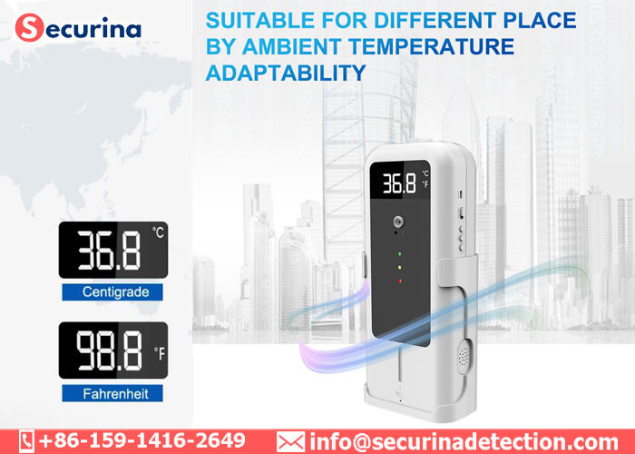 LED display Automatic Temperature Measure Induction Hand Sterilizer for Banks, Hotels, Schools