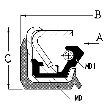 JC 350 450 17 HMC200 Ship Five Star Motor Alternatives Oil Seal JC 350-450-17 Marine Oil Seals