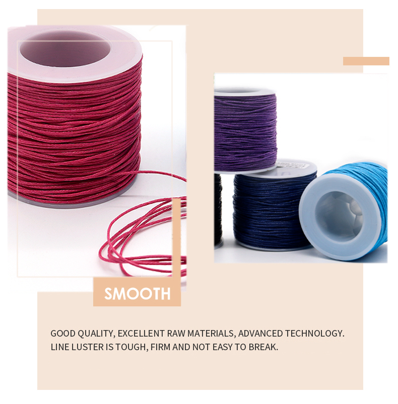 Waterproof Sewing Stitching Cotton Waxed Thread Cord for Leather 1mm