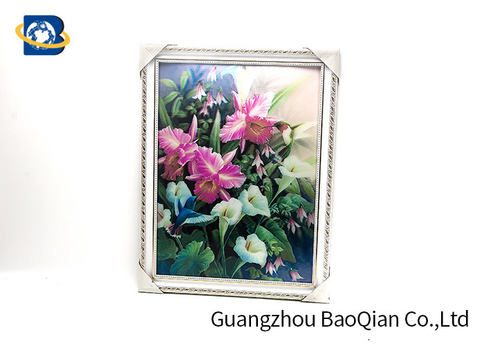 Modern Style 3D Lenticular Pictures Beautiful Flower Picture / Printing