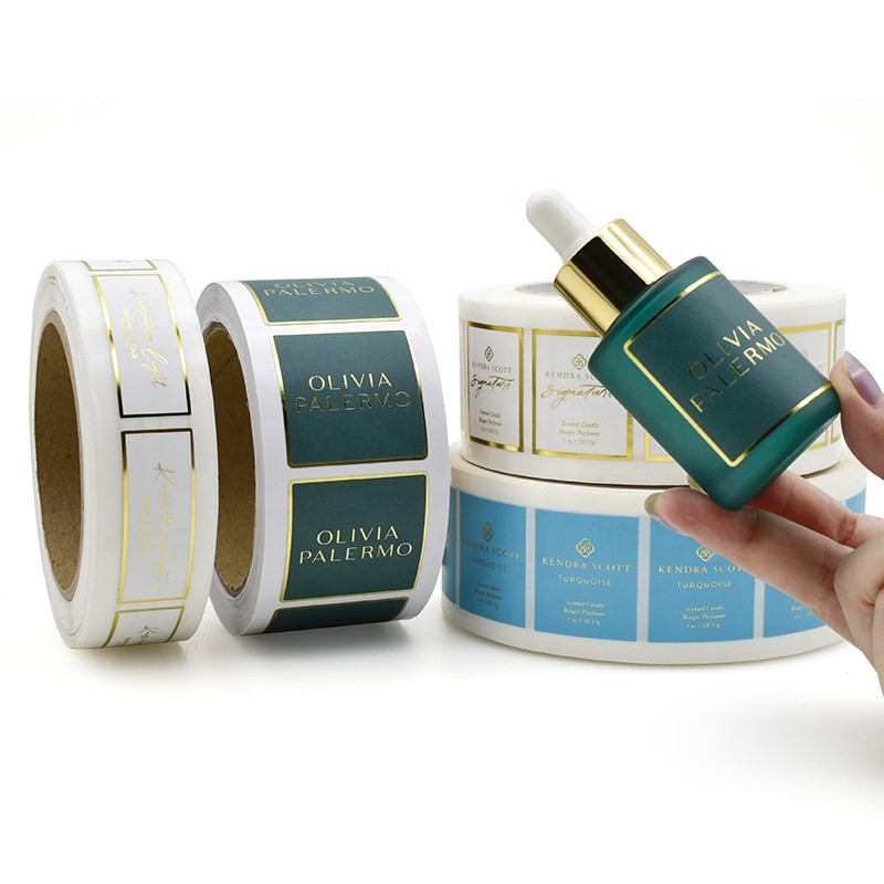 Waterproof 4cm Length Dropper Essential Oil Bottle Labels Pantone Color