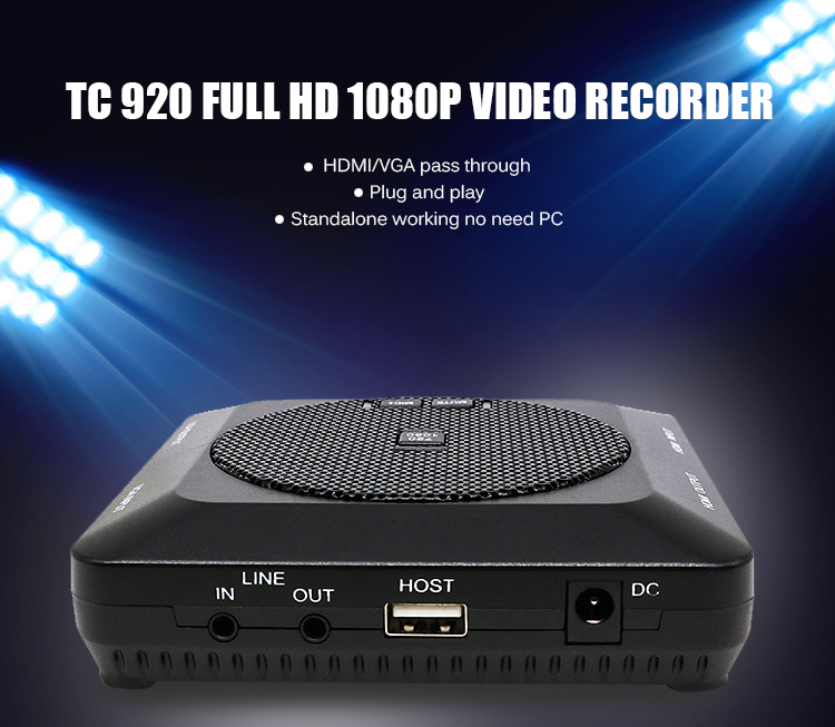 Powerful Full HD 1080p Video Recorder with Integrated Microphone