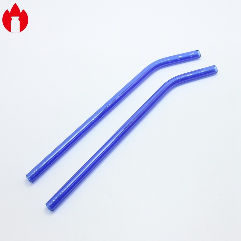 Customized High Borosilicate Glass Drinking Straws colorful