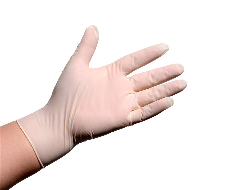 9 Inches Length Industrial Latex Glove , Chemical Resistant Latex Gloves