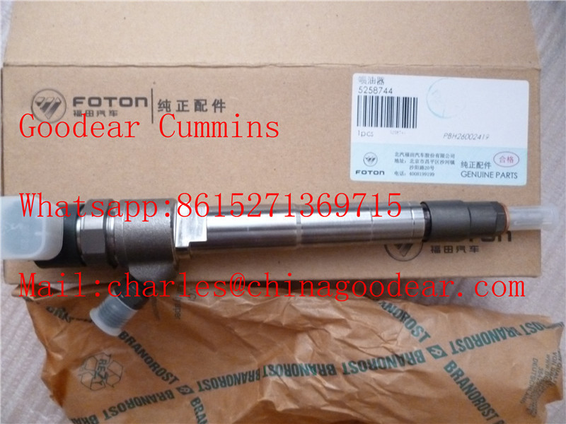 Foton isf2.8 diesel engine fuel injector 5258744/0445120376