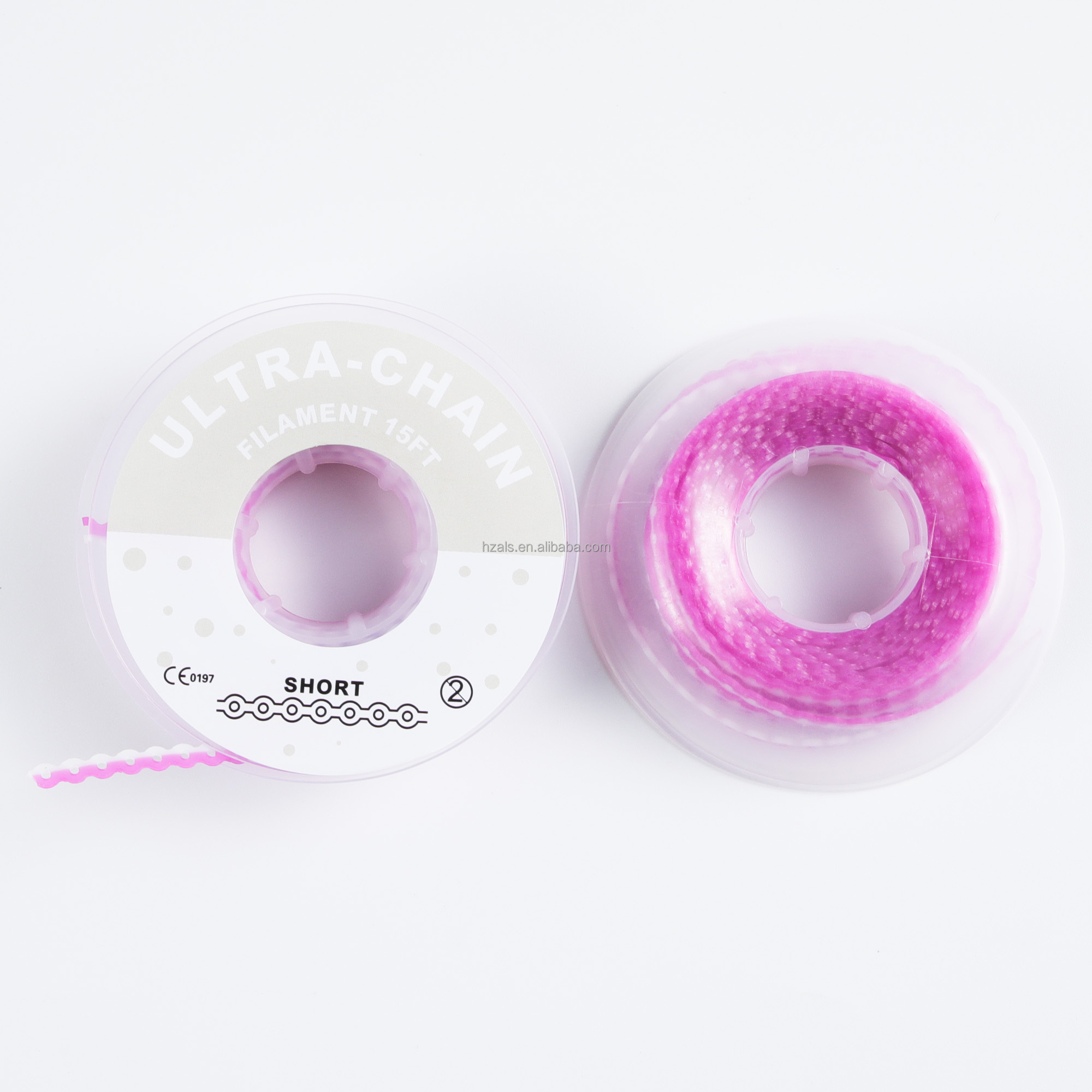 Elastic Ortodoncia Ligature Braces Band Chain Transparent Blue Pink