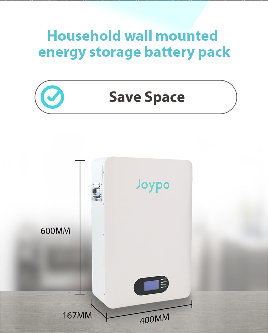 Home 16S1P Power Wall Battery LiFePO4 Li Ion Solar Battery For Power Storage System