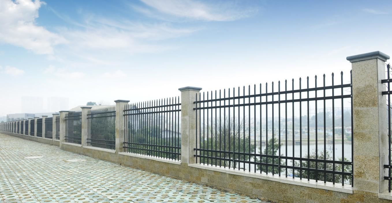 Garden Black Metal Anti Rust Galvanized Steel Fence 6ftx8ft