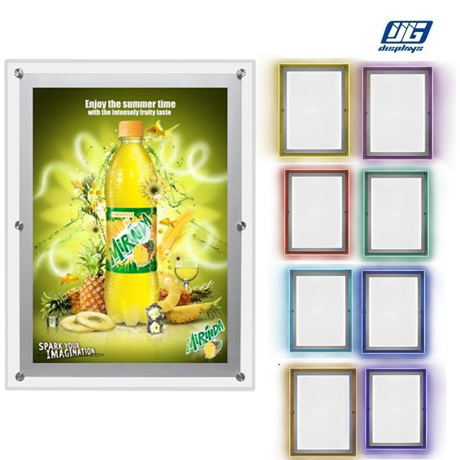 Super Thin Clear Acrylic Advertising Light Box A4 6000 - 6500K Energy Saving
