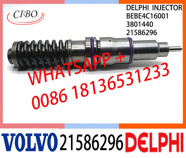BEBE4C16001 21586296 Common Rail Fuel Diesel Injector BEBE4C16001 21586296 3801440 E1 for VOL 9.0 LITRE INDUSTRIAL
