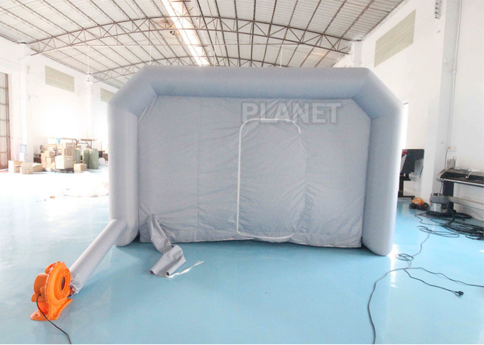 Grey Moveable Inflatable Car Paint Spray Booth With Filter System 6x4x2.5m