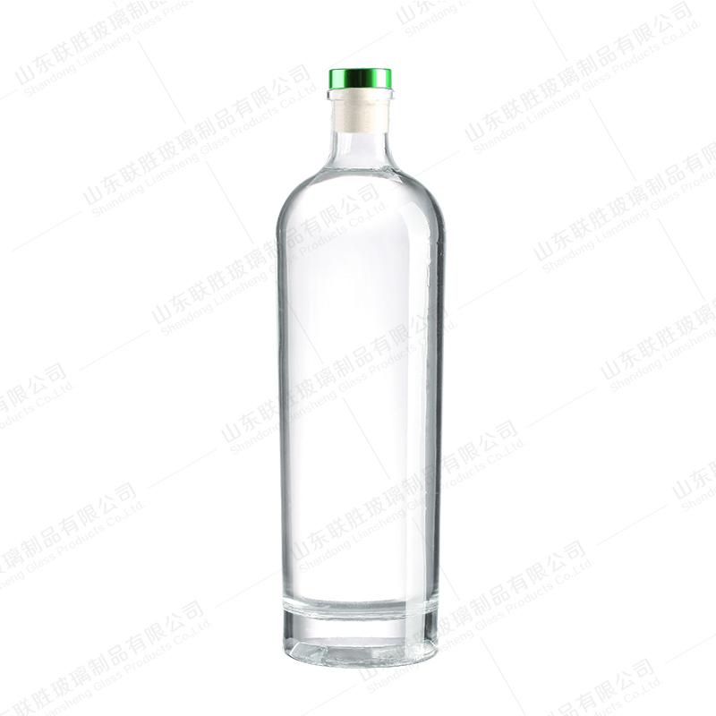 Clear 500ml 700ml 750ml 1000ml Liquor Glass Bottle with Acceptable Customer's Logo