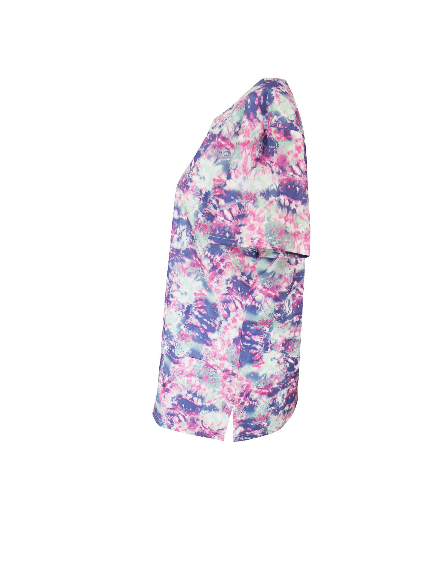 95% Polyester 5% Spandex 4 Way Stretch Scrubs Top Stretch Printing