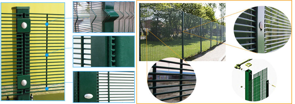 2016 hot sale cheap plastic metal anti climb safety 358 security fence